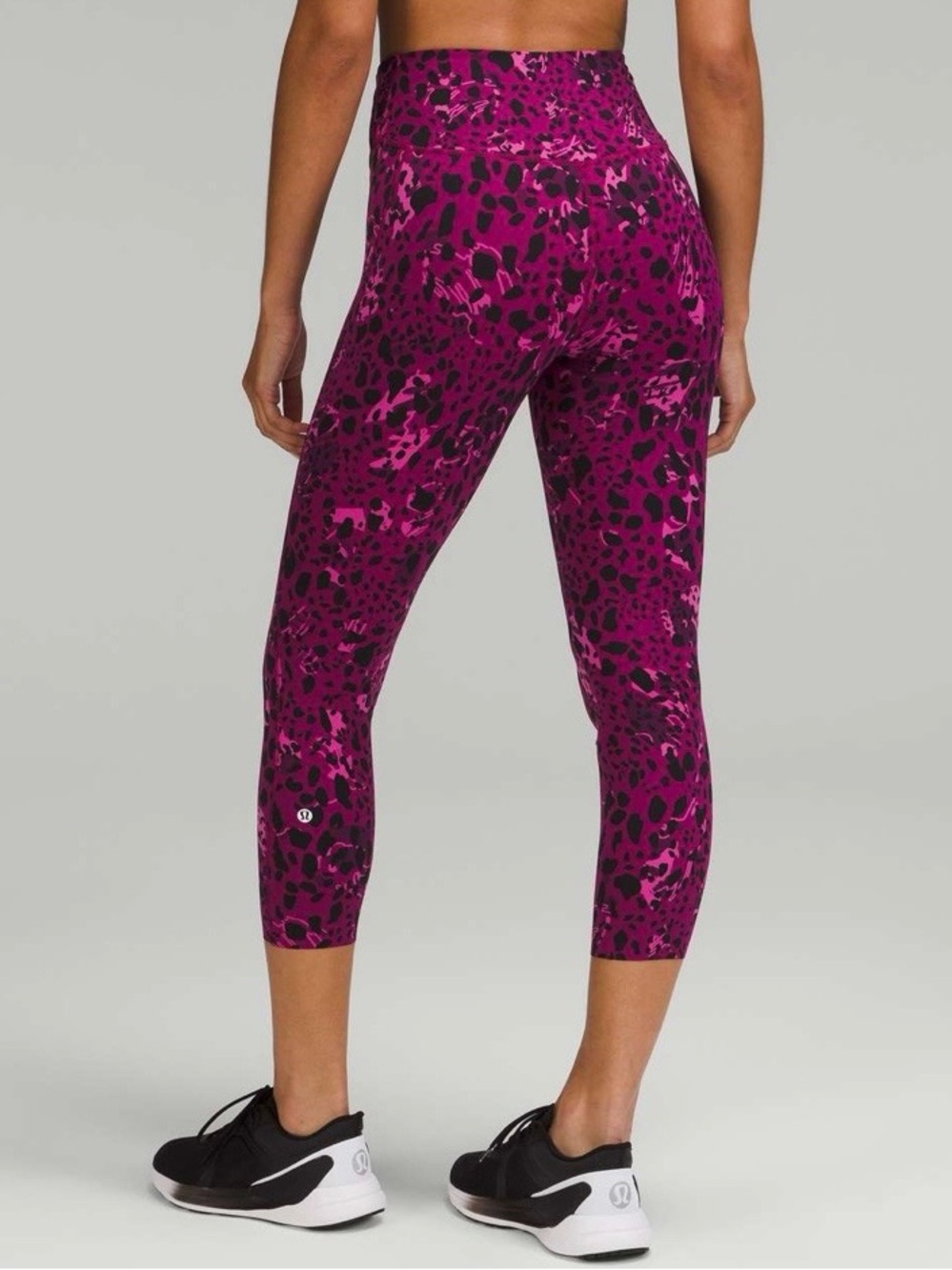 Lululemon Base Pace High Rise Crop 23” Leggings, Cheetah Camo, Size 14